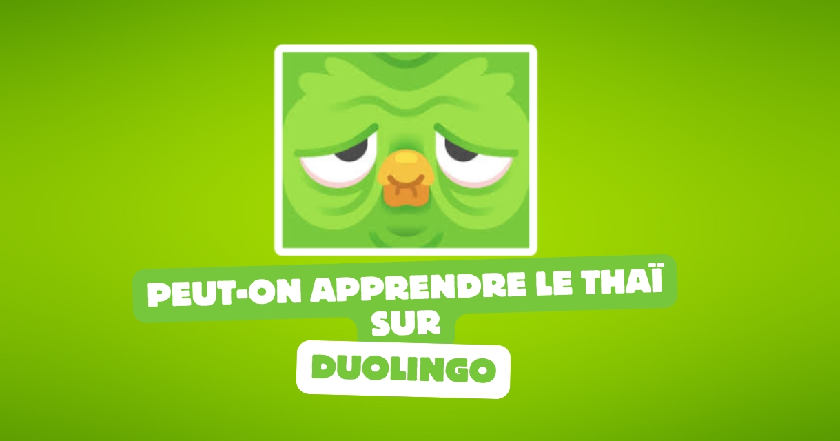 Peut-on apprendre le thaï sur Duolingo ?