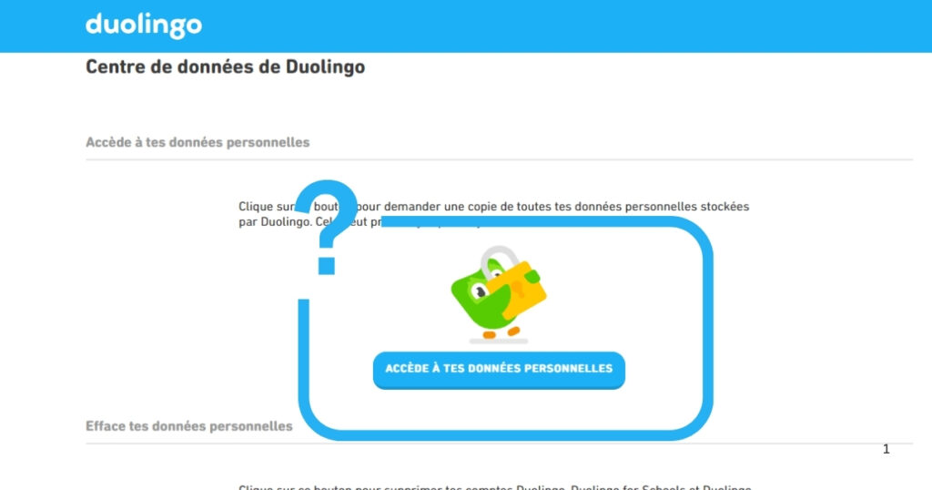 supprimer un compte Duolingo 